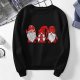 Women Christmas Print Casual Sweatshirt Round Neck Long Sleeve Raglan Sweatshirt Top College Sweatshirts Ladies