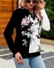 Women's Casual Sweatshirt Long Sleeve Trendy Lace Up Tops Lightweight V Neck Drawstring Pullover Tops