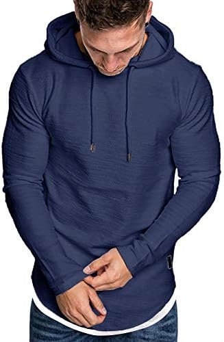 Men's Casual Hooded T-Shirts - Fashion Short Sleeve Solid Color Pullover Top Summer Blouse
