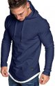 Men's Casual Hooded T-Shirts - Fashion Short Sleeve Solid Color Pullover Top Summer Blouse