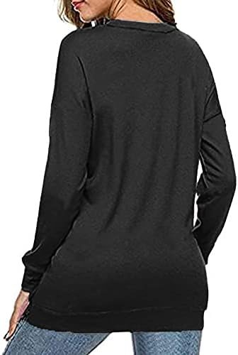 Womens Casual Sweatshirt Long Sleeve Pullover Tops Fall Fashion Clothes