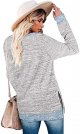 Women's Long Sleeve Sweatshirts Color Block Sweaters Tunic Tops