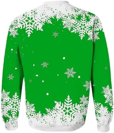 Men's Hoodie Winter Autumn Casual Long Sleeved Christmas Snowflake Print Pullover Top All Hoodies for Men