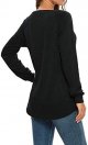 Womens Long Sleeve Tunic Tops Casual Loose Fit Sweatshirts Round Neck Pullover Blouse Sweatshirts with Pocket