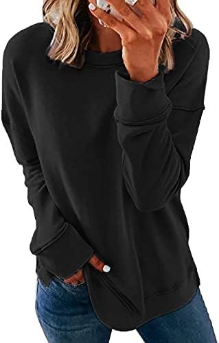 Womens Casual Sweatshirt Long Sleeve Pullover Tops Fall Fashion Clothes