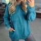Sweatshirt For Women Solid Color Pockets Vintage Sweatshirts Fall Casual Top
